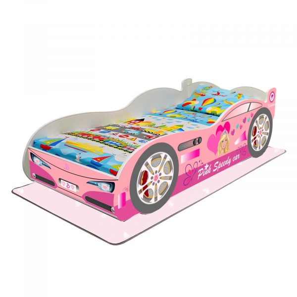 pink barbie car bed