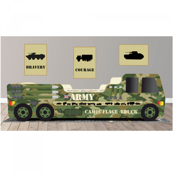 Toddler bed army camouflage 2